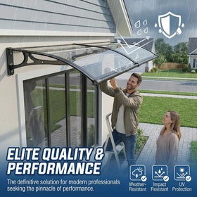 Hiapes easy-installation illustration with two people assembling canopy