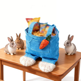 HiartGeil carrot accents on blue decor basket for spring charm
