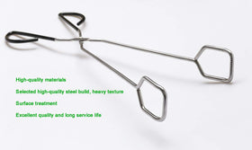 Hiash 16-inch scissor tongs on grill demonstrating versatile barbecue use