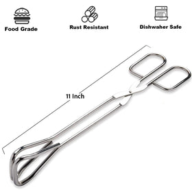 Hiash stainless steel 430 tongs resist heat for safe frying and grilling