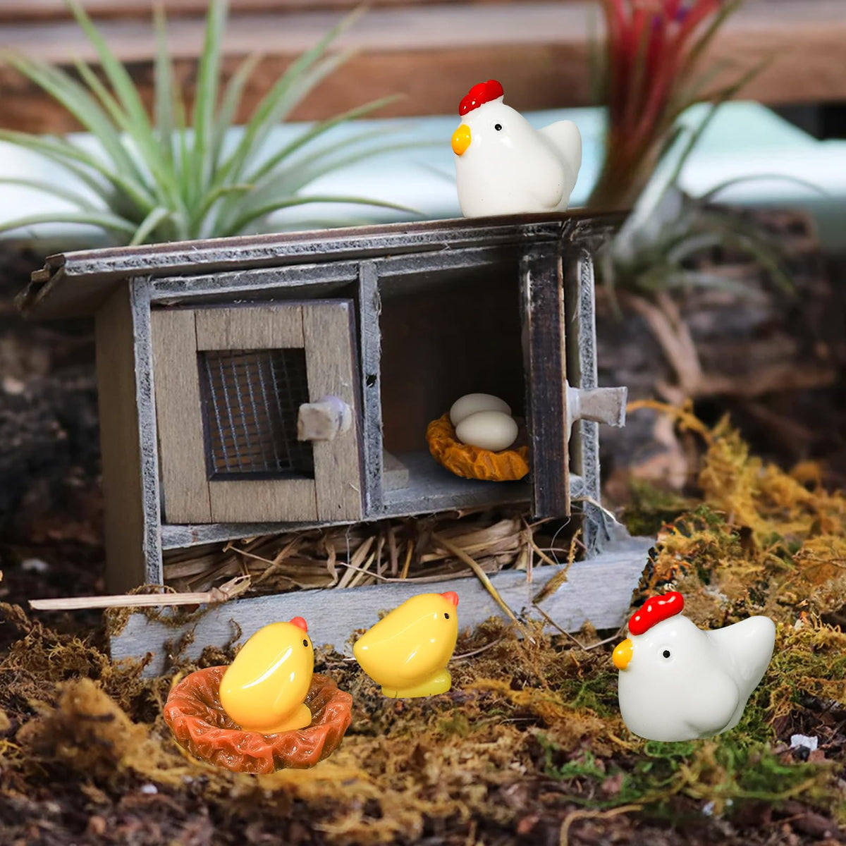 Hiawbon chicken nest decor creates cozy nesting spots in tiny scenes