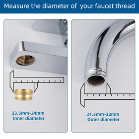 Hibbent chrome-plated fittings illustrate seamless faucet-to-hose connection