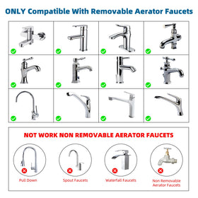 Hibbent 55/64 inch female thread size indicator on faucet