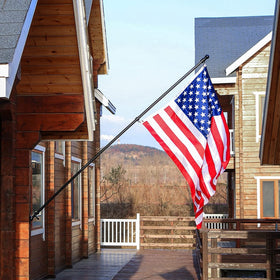 HIBLE house-use flag pole shown without bracket for porch mounting