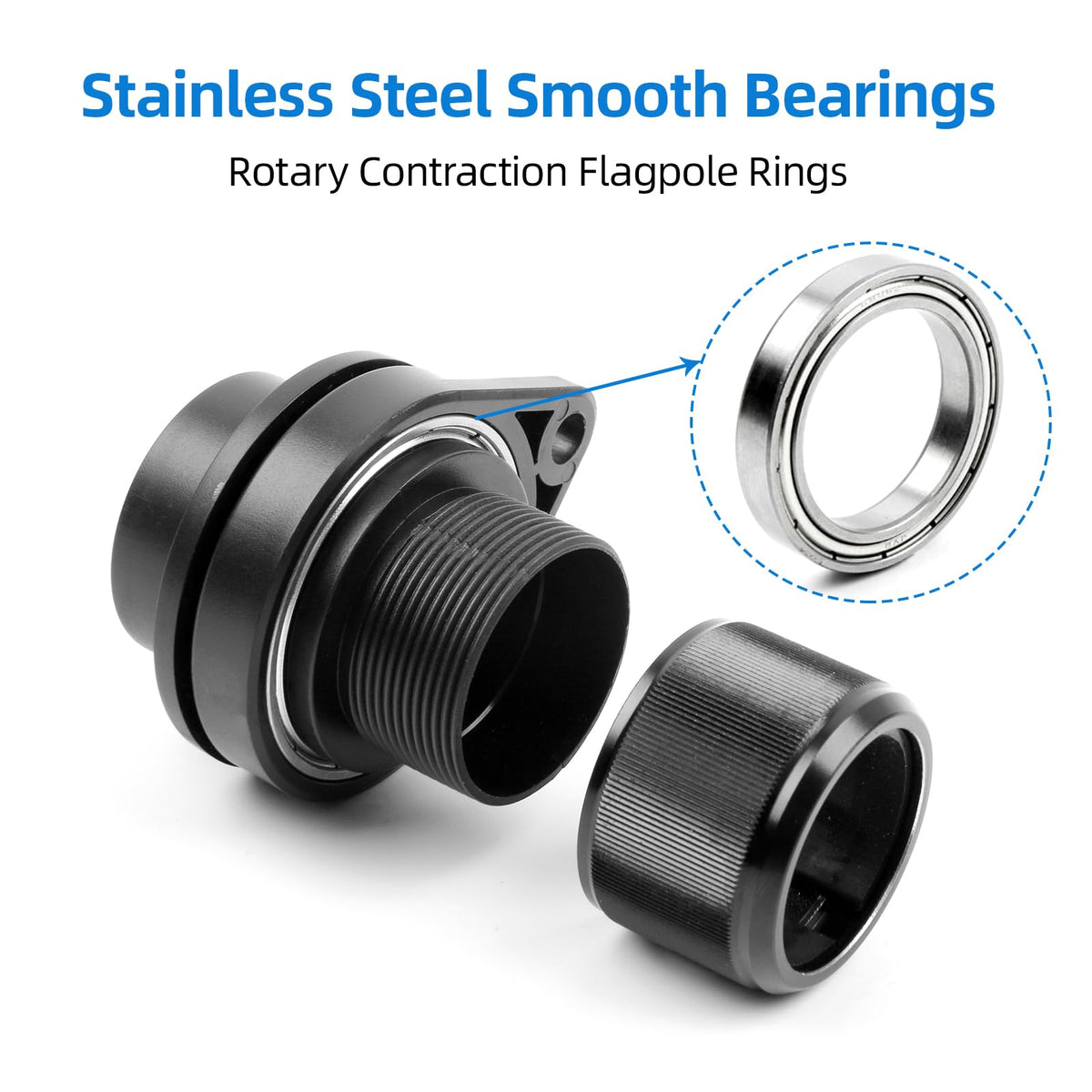 HIBLE six-section adjustable length from 1.3 ft to 8 ft