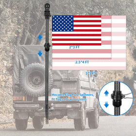 HIBLE weatherproof carbon fiber flag pole resists corrosion under outdoor conditions.