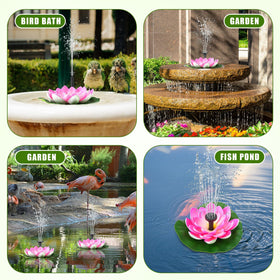 Easy installation with hose compatibility for ponds, bird baths, and small features.