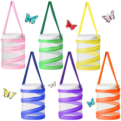 Hiboom mini butterfly habitat cage with clear mesh for easy observation.