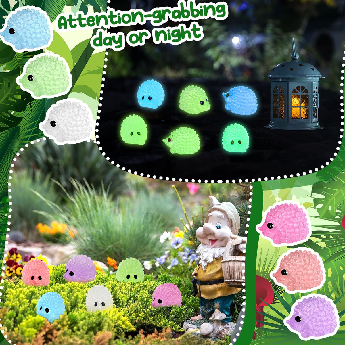 Hiboom six-color resin hedgehogs enhance DIY crafts