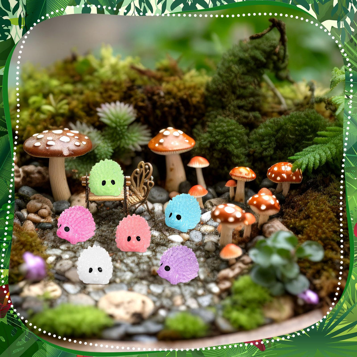 Hiboom glow-in-the-dark hedgehogs ideal as cake toppers