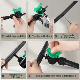 Hiboom shut-off valve provides precise control in a drip network.