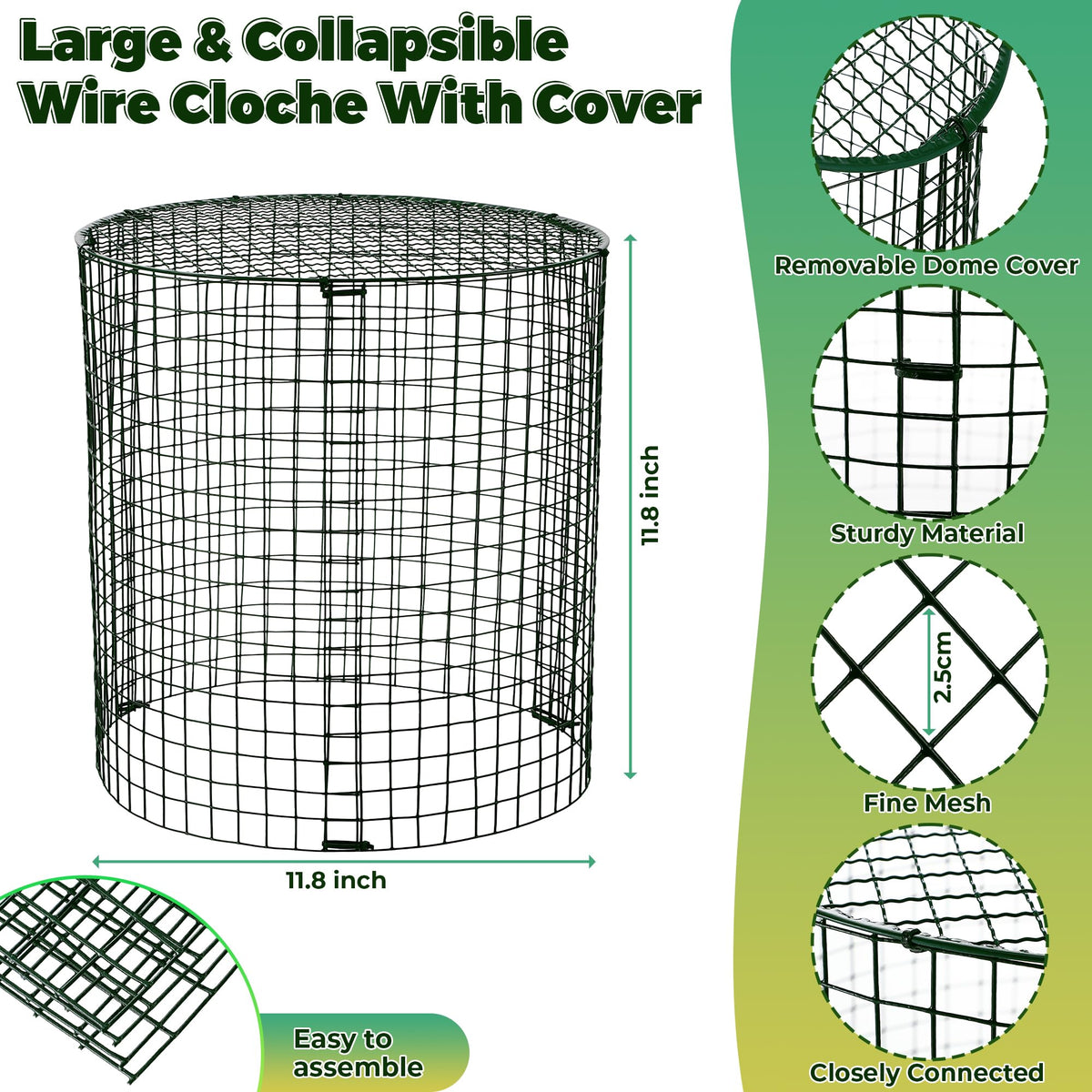 Stackable Hiboom cages expand protection for larger garden beds.