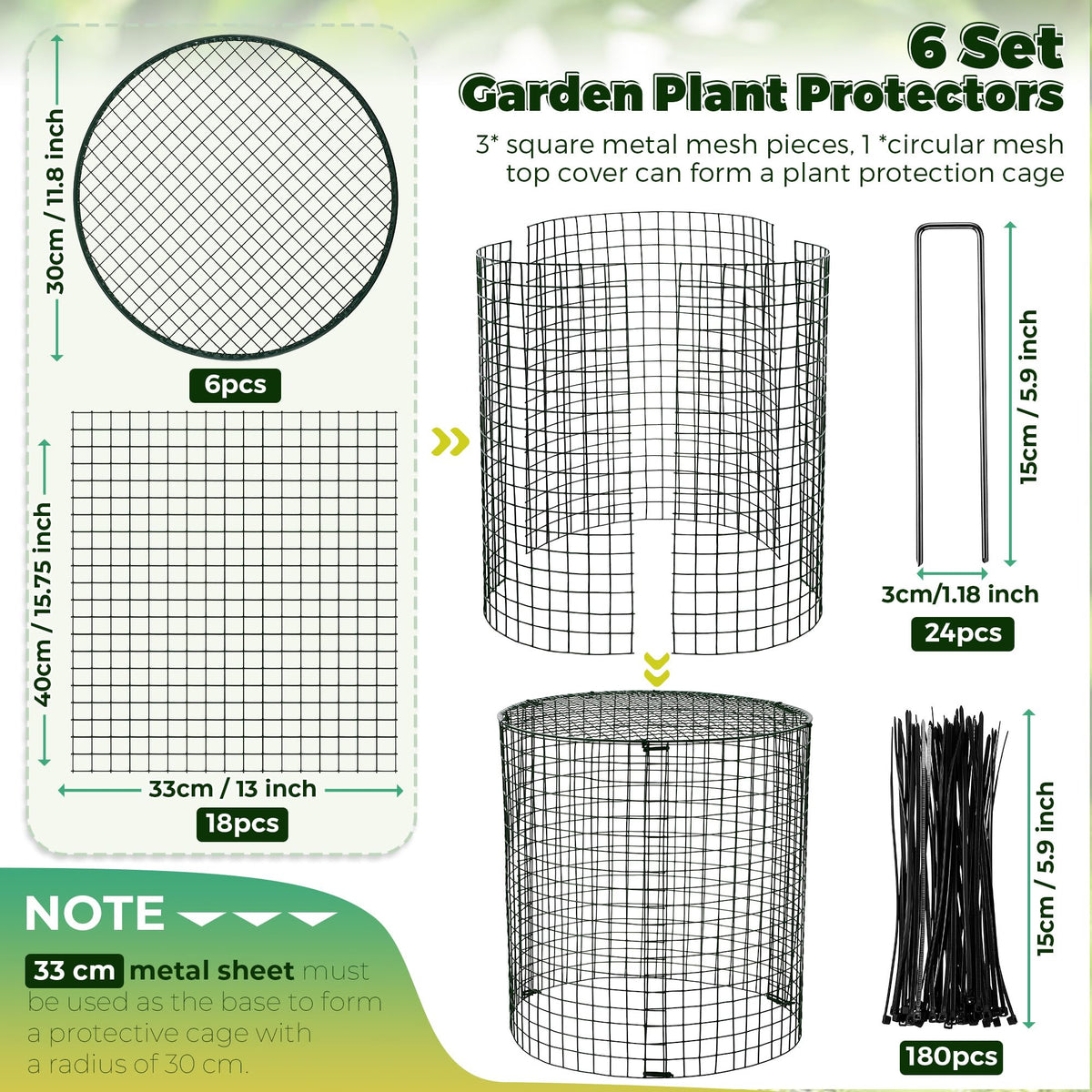 Hiboom stakes and ties secure the cage firmly into soil for stability
