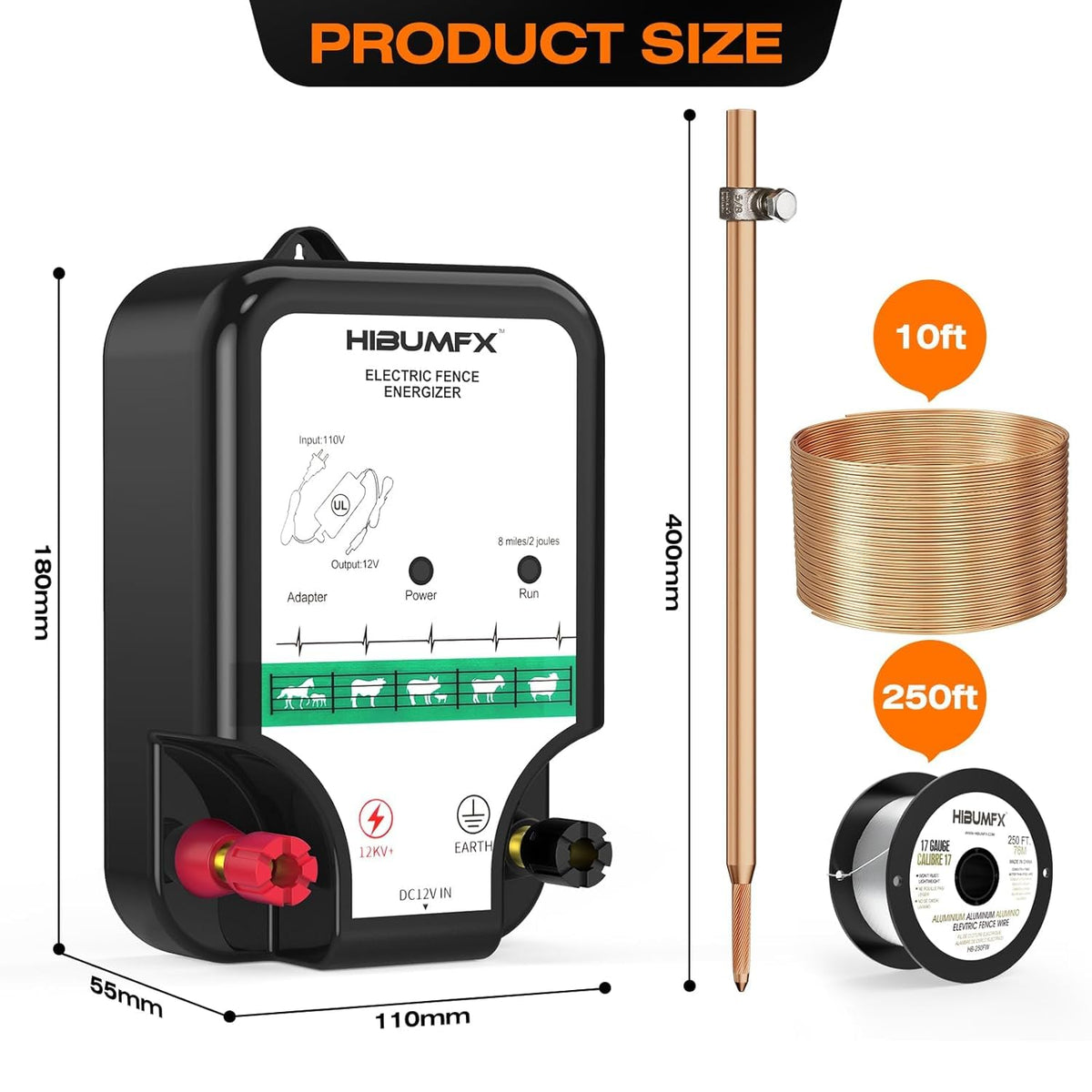 HIBUMFX aluminum-wire-250ft-spool durable fencing wire for long-lasting setups.