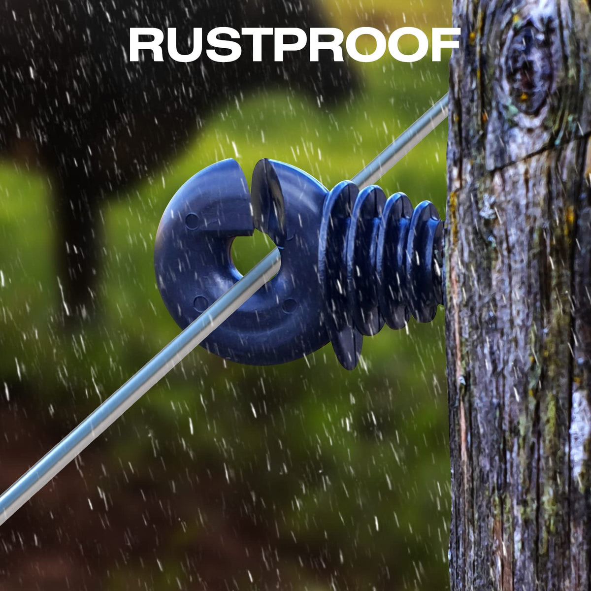 HIBUMFX aluminum fence wire installed between posts for efficient setup.