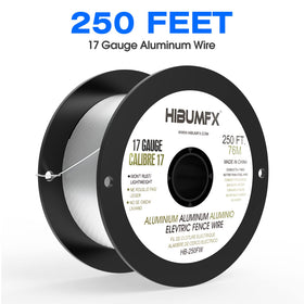 HIBUMFX 17-gauge aluminum fence wire on spool for quick installation.