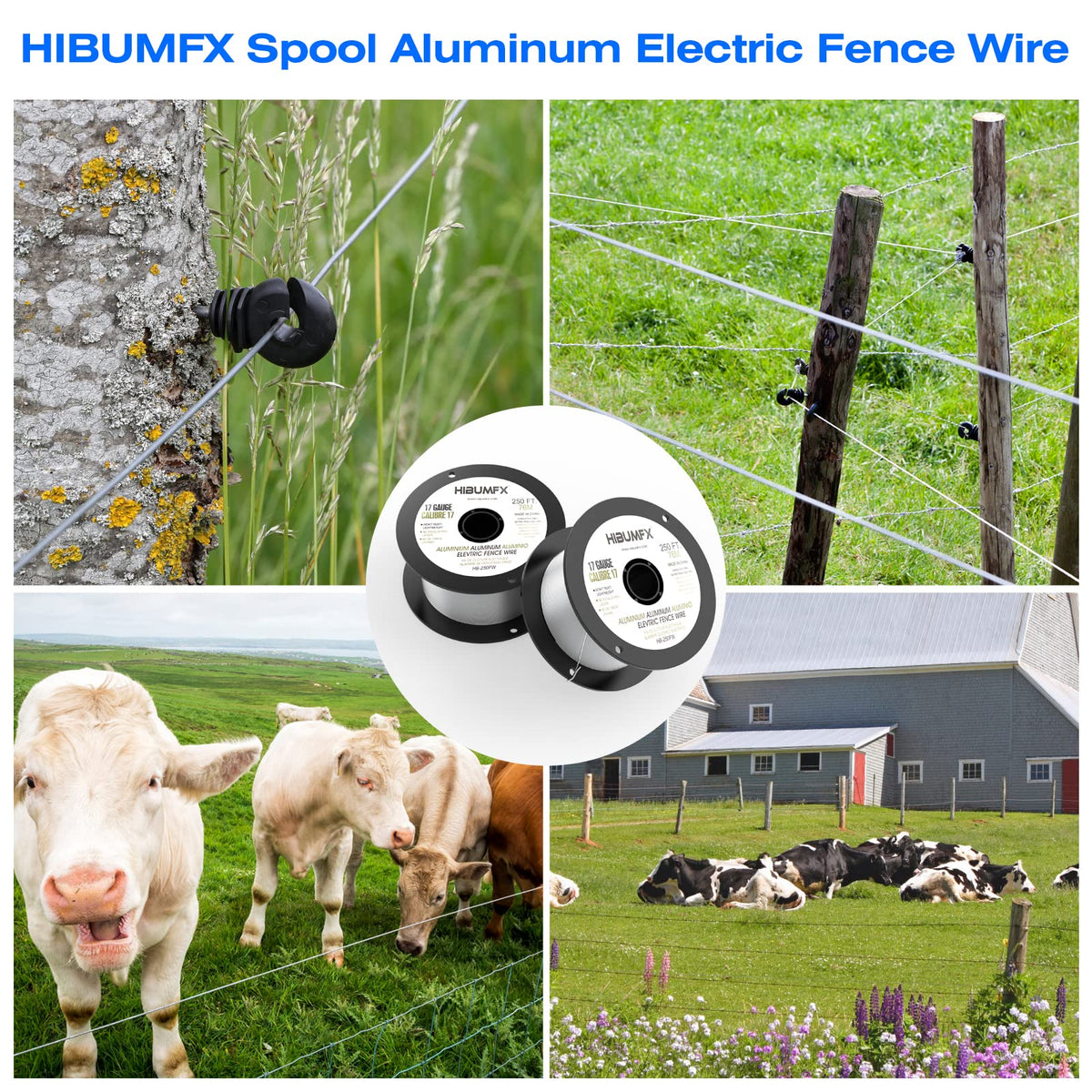 HIBUMFX aluminum wire handles tension for sturdy, secure fencing.