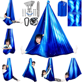 HiCamer double-layer sensory swing star blue for calming indoor play