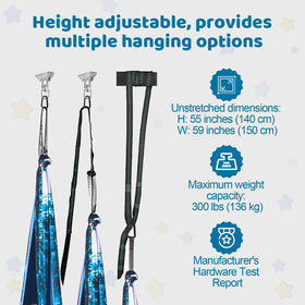 HiCamer easy-install kit with hardware enables quick setup and adjustable height.