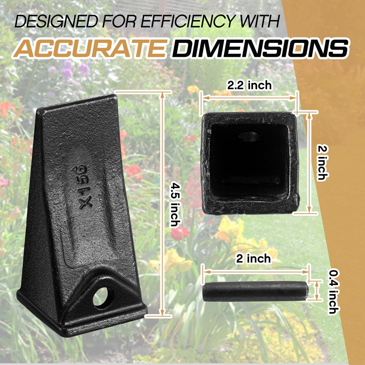 Hicarer 156LPN pins for skid-steer buckets, quick-install.
