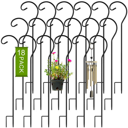Hicarer 18-pcs shepherd hooks ideal for yard displays and lighting