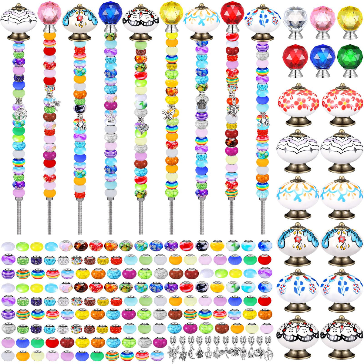 Hicarer DIY Fairy Wand Kit adds color to garden borders with beaded stakes.