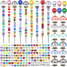 Hicarer DIY Fairy Wand Kit adds color to garden borders with beaded stakes.