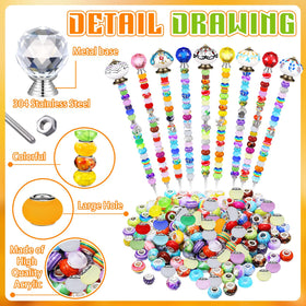 Hicarer DIY Fairy Wand Kit ceramic pumpkin top decor for autumn charm.