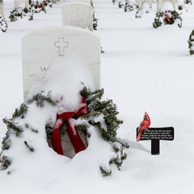 Memorial stake displayed in cemetery or yard for personal remembrance by Hicarer.