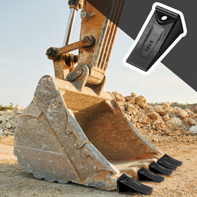 Hicarer quick-install bucket teeth with pins.