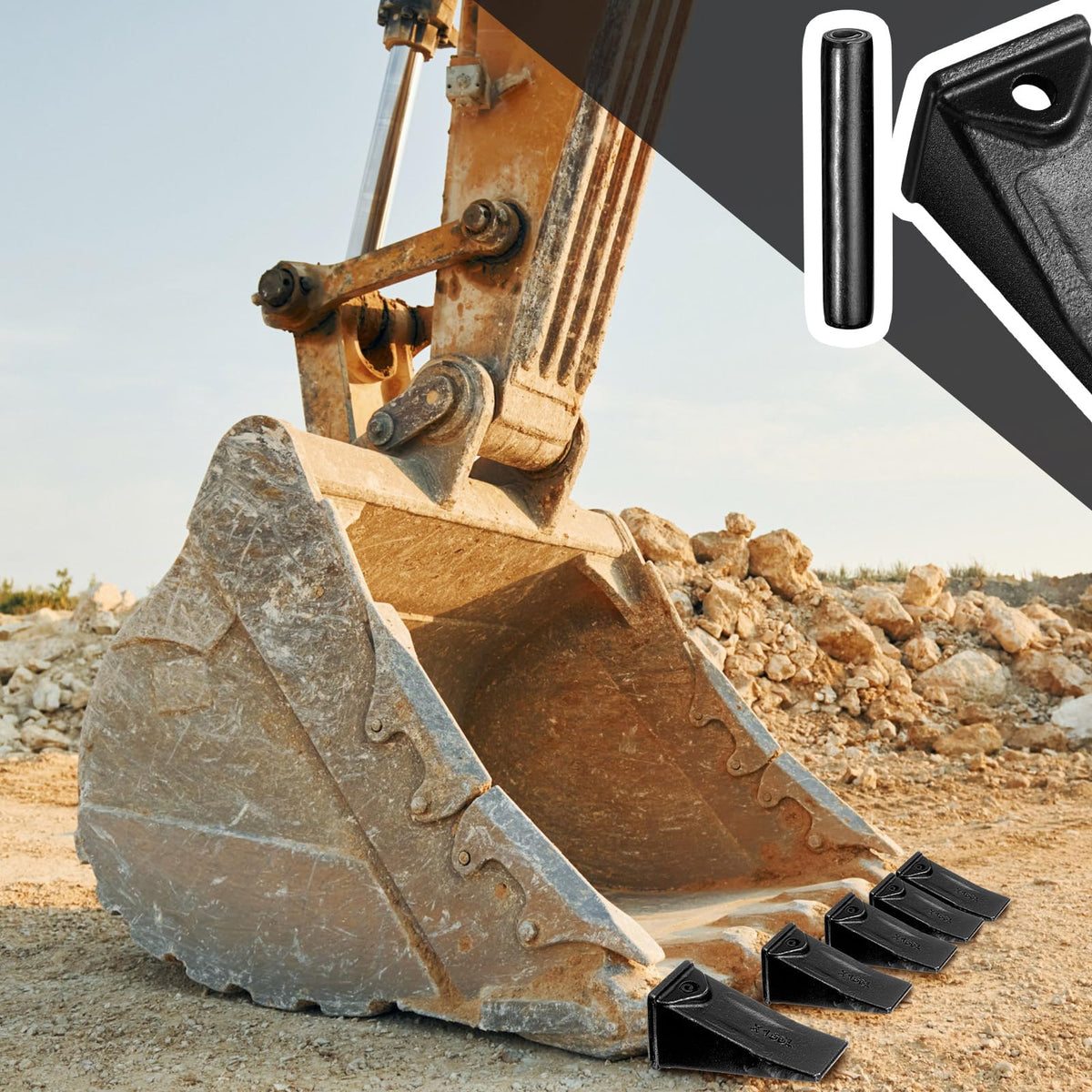 Hicarer skid steer bucket teeth pin enables fast installation