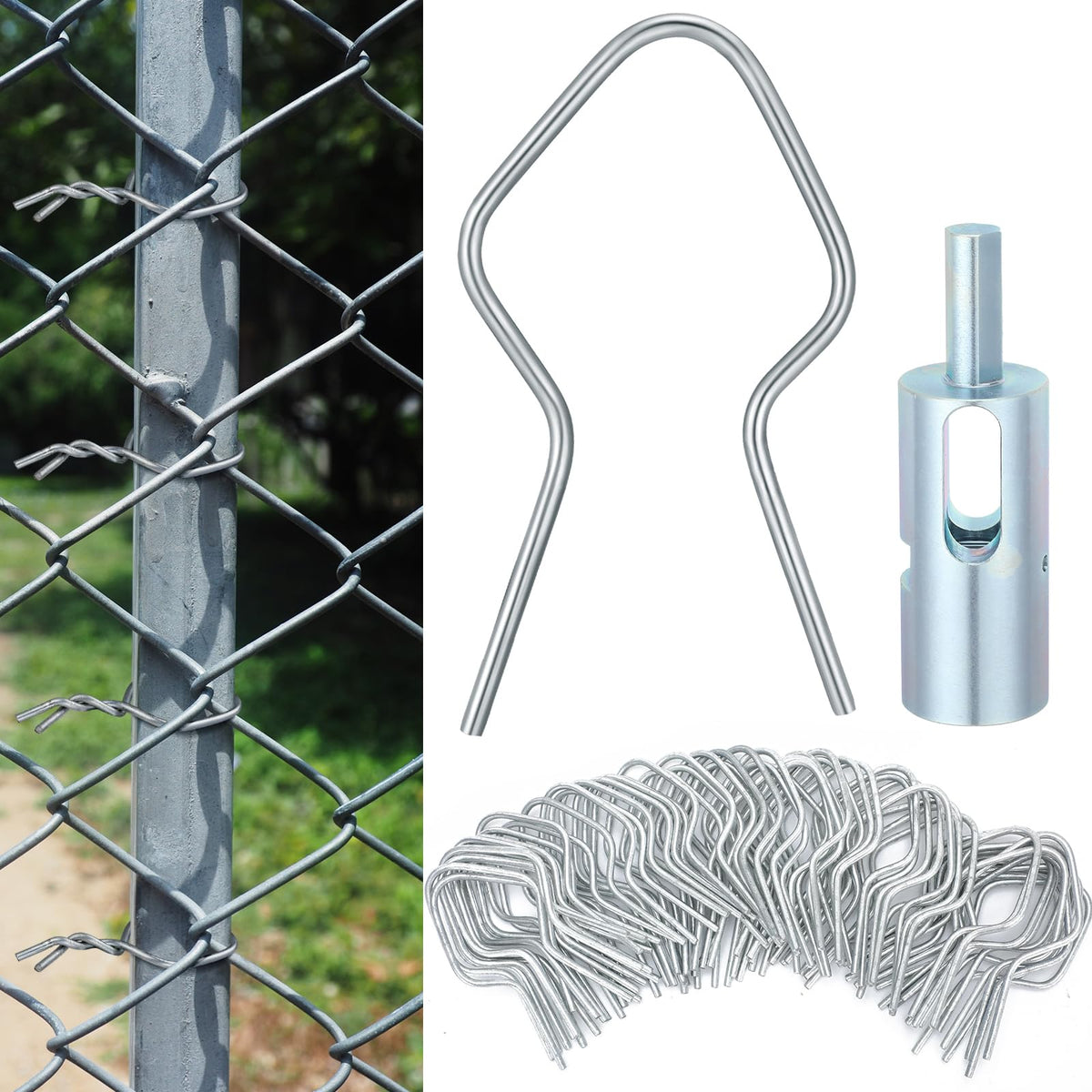 Hicarer T-post clips package close-up for fencing projects