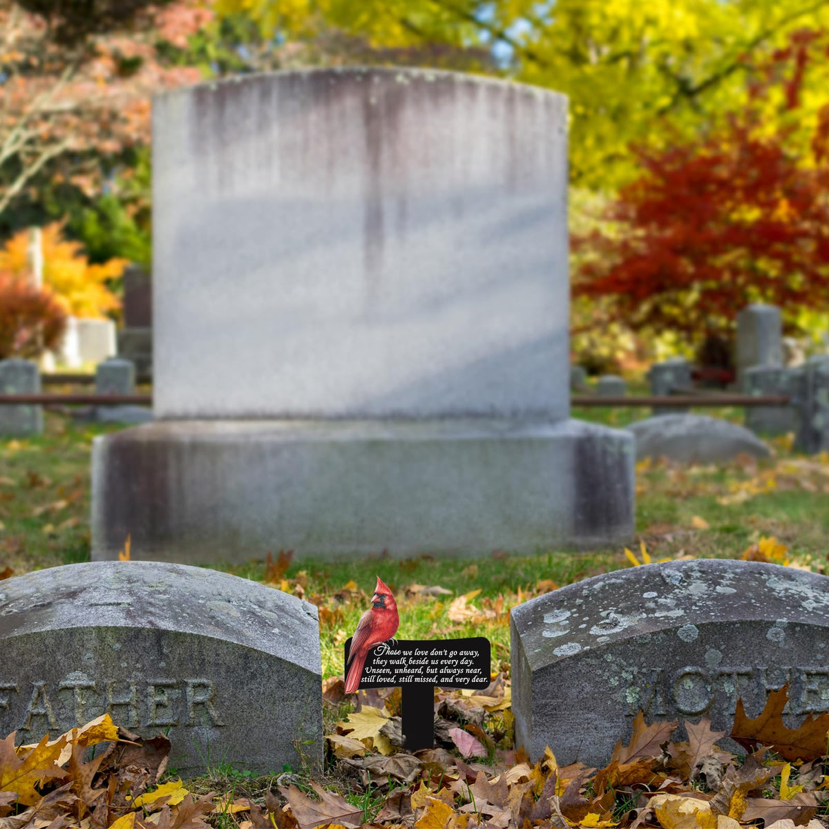 Top bird design detail adds gentle sentiment to a memorial plot by Hicarer.