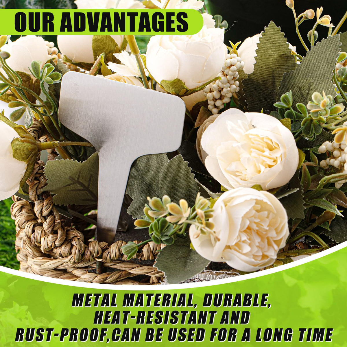 Hicarer waterproof garden labels endure outdoor conditions for all-season use.