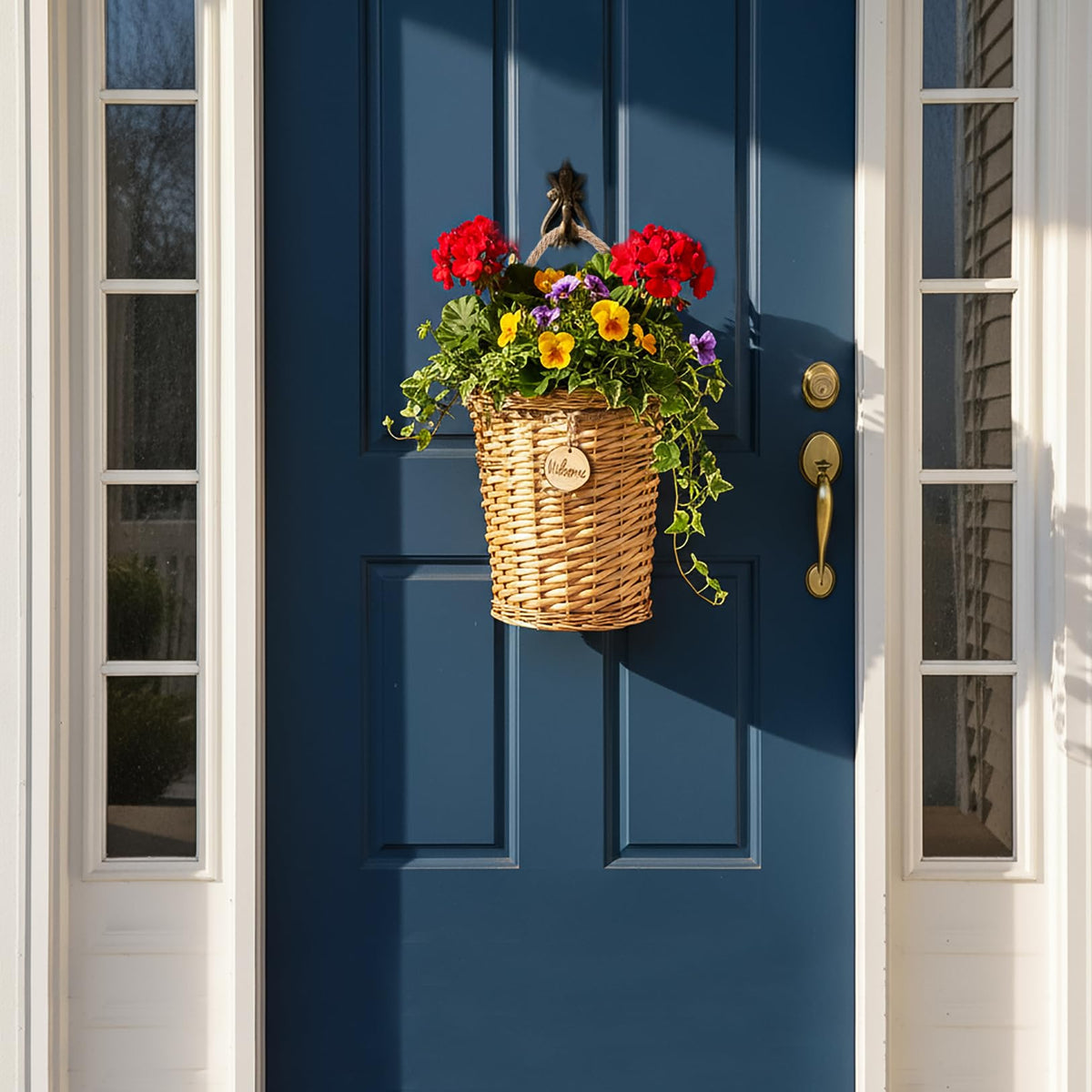 Hiceeden door decor with woven texture, easy to match any style.