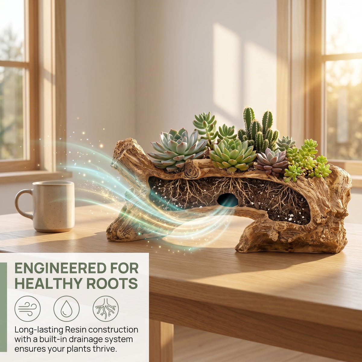 Hiceeden natural color planter enhances garden and living spaces