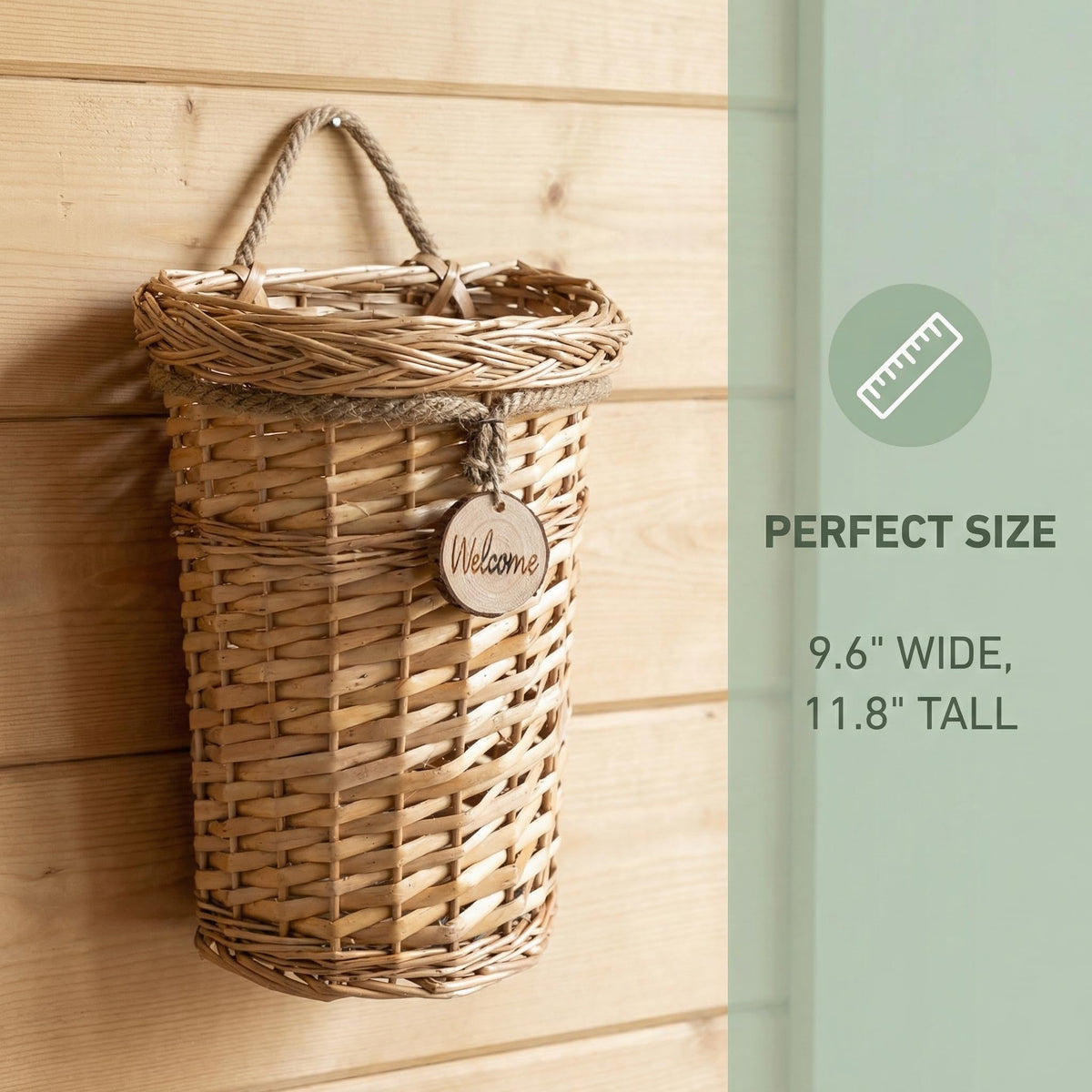 Hiceeden office wall decor basket on wall, adds natural charm.