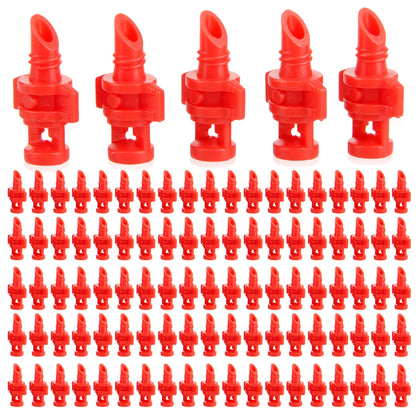 Hicello 360-degree misting nozzle delivers full garden coverage.