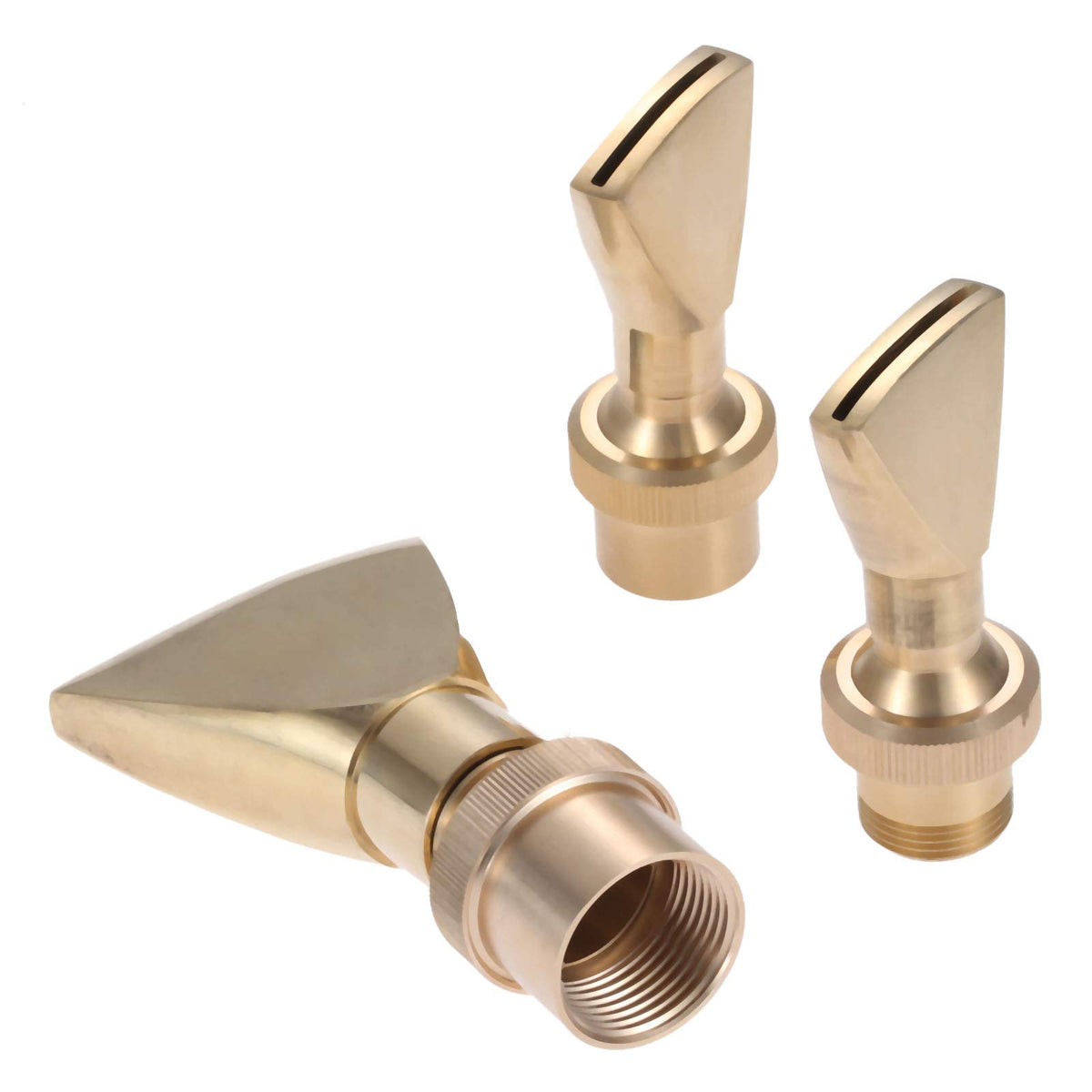 Hicello fountain nozzle night illumination demonstrates decorative lighting effect.