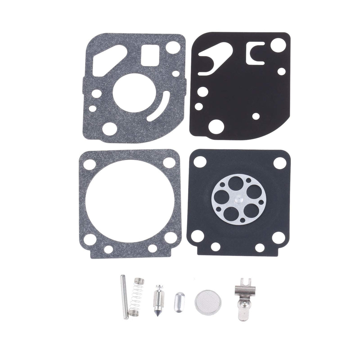 Hicello carb kit package shot showing ZAMA C1U-K54 compatibility and contents