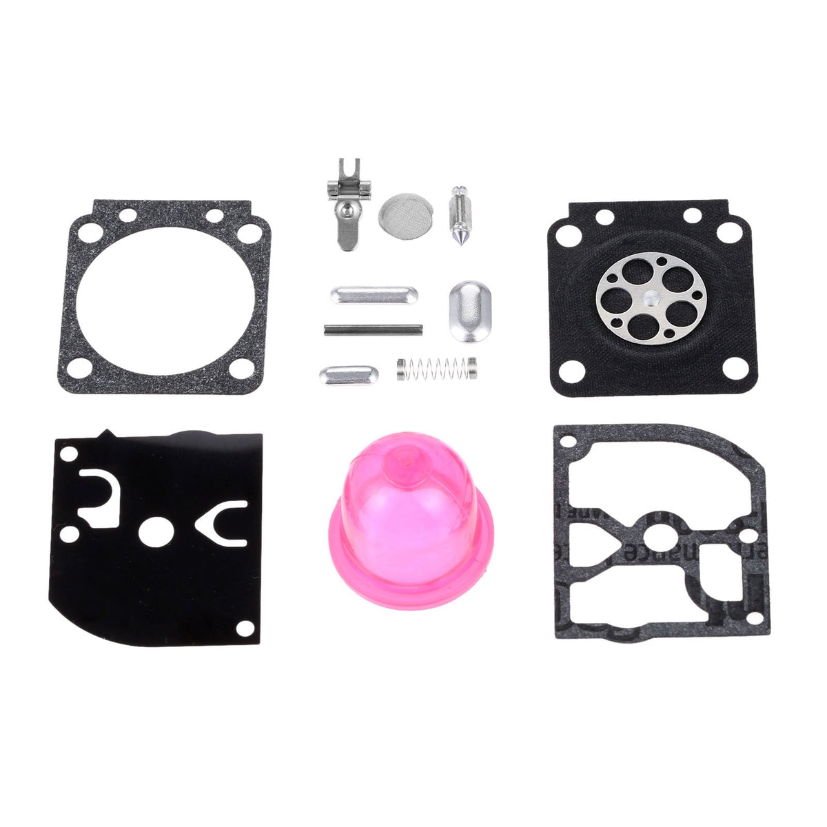 Hicello carburetor repair kit for STIHL FS36 shows a complete rebuild set for smoother operation.