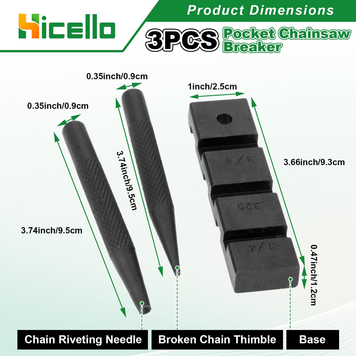 Hicello chain base supports stable repair alignment during tightening.