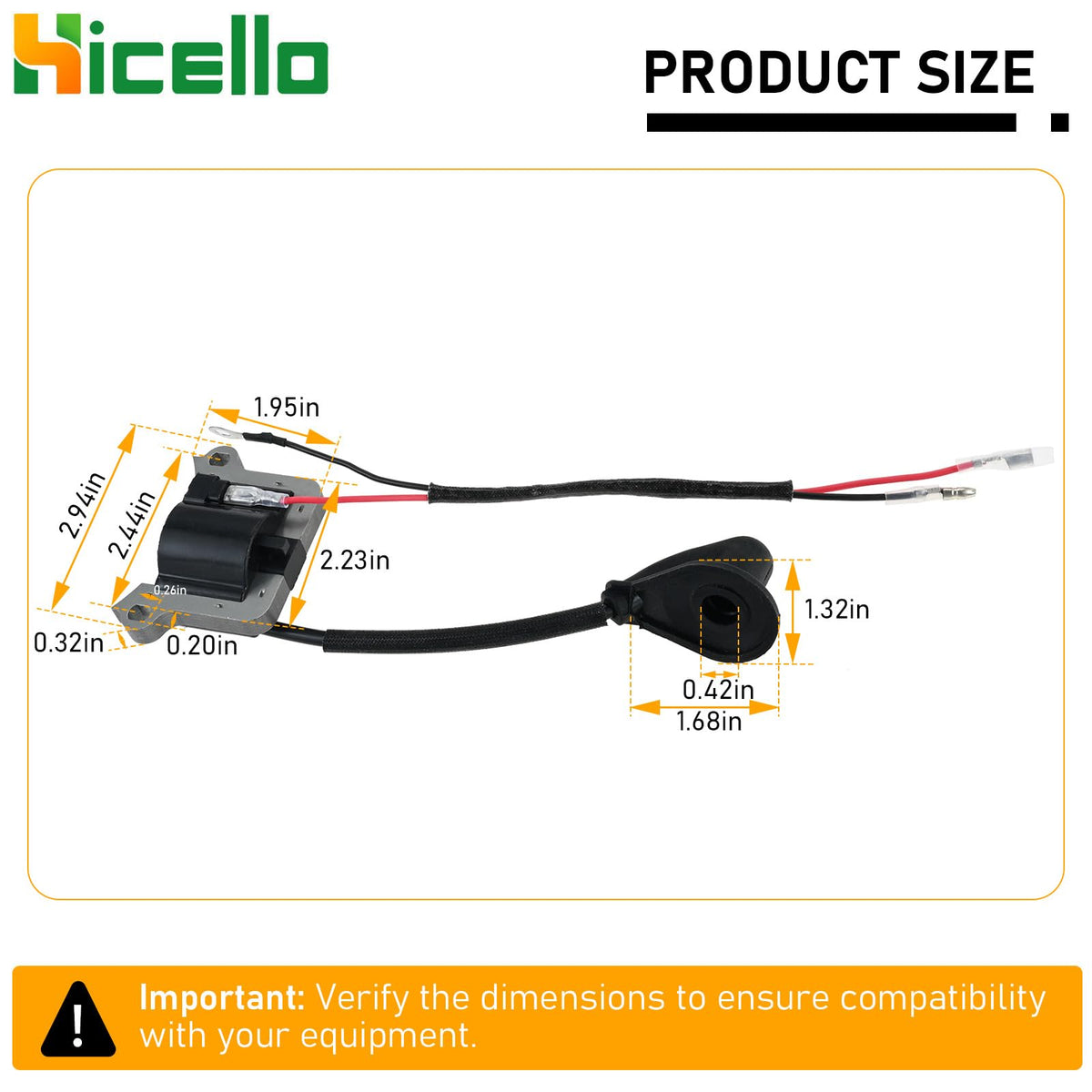 Hicello coil compatible with SGS, Ryobi, Einhell, McCulloch, Parkside engines