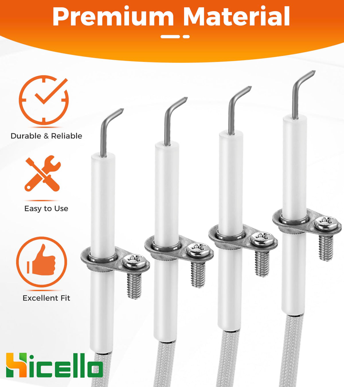 Hicello four-wire set with mounting screws for complete replacement