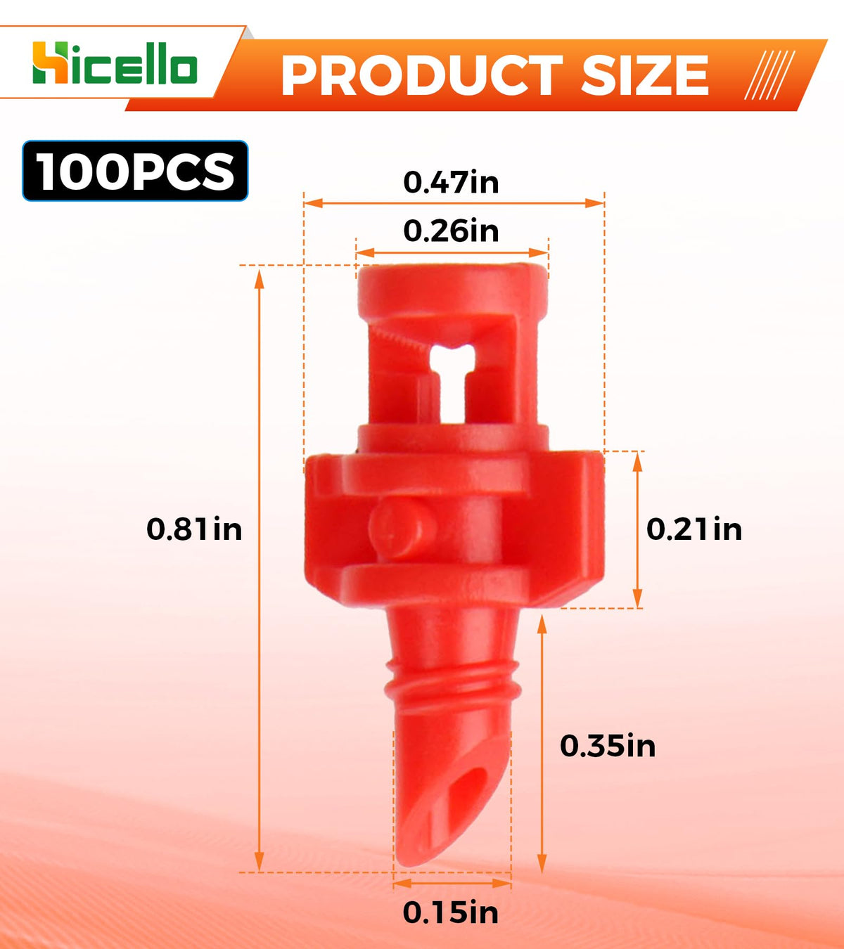 Hicello mini sprinkler head offers compact 22mm size for tight spots.