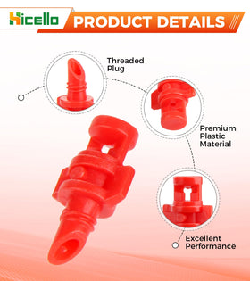 Hicello quick-install barb connector eases pipe integration.