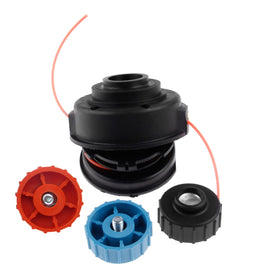 Hicello packaging for trimmer head kit shows components and lines.