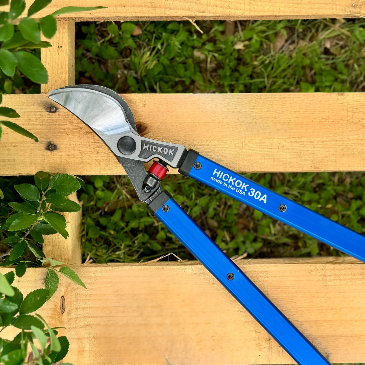 Hickok branch cutter handles up to 2-1-4 inch thickness.