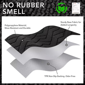 hicorfe 24x35 mat is easy to clean with hose or machine wash.