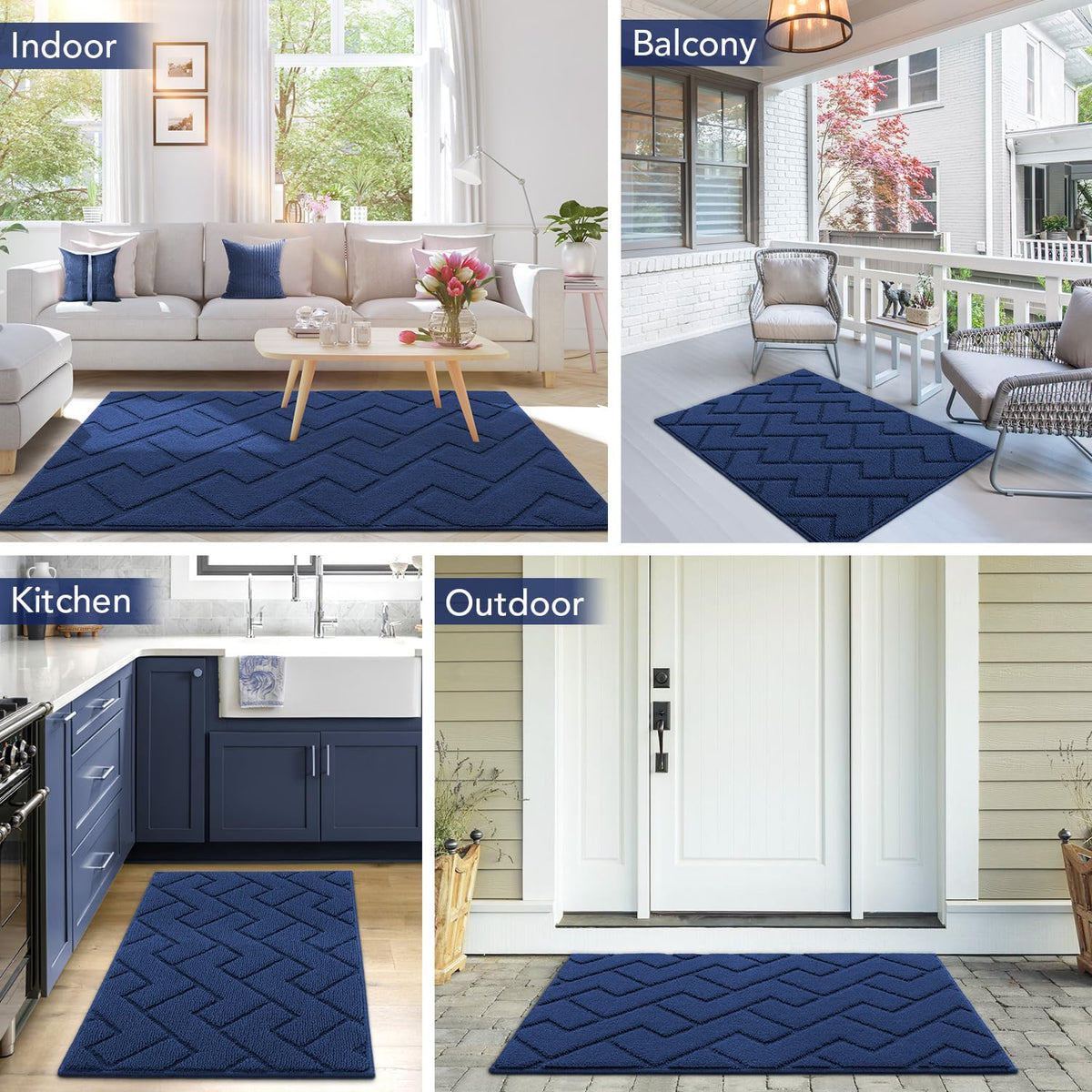 hicorfe absorbent muddy dirt mat entryway captures moisture quickly